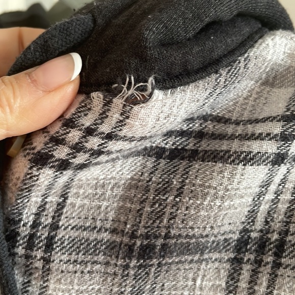 American eagle 🦅 oversized hooded plaid flannel shirt - Picture 4 of 6